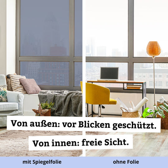 Fensterfolie Spiegel-Sichtschutzfolie image number null